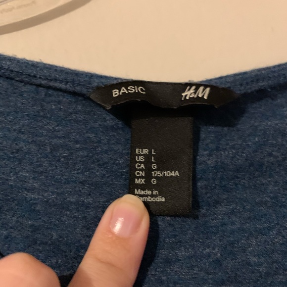 H&M long sleeve soft blue tunic dress L - Picture 4 of 7